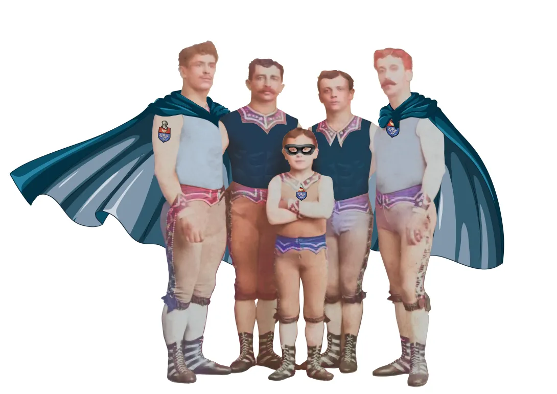 Image d'archive détournée de la Famille Frédiani