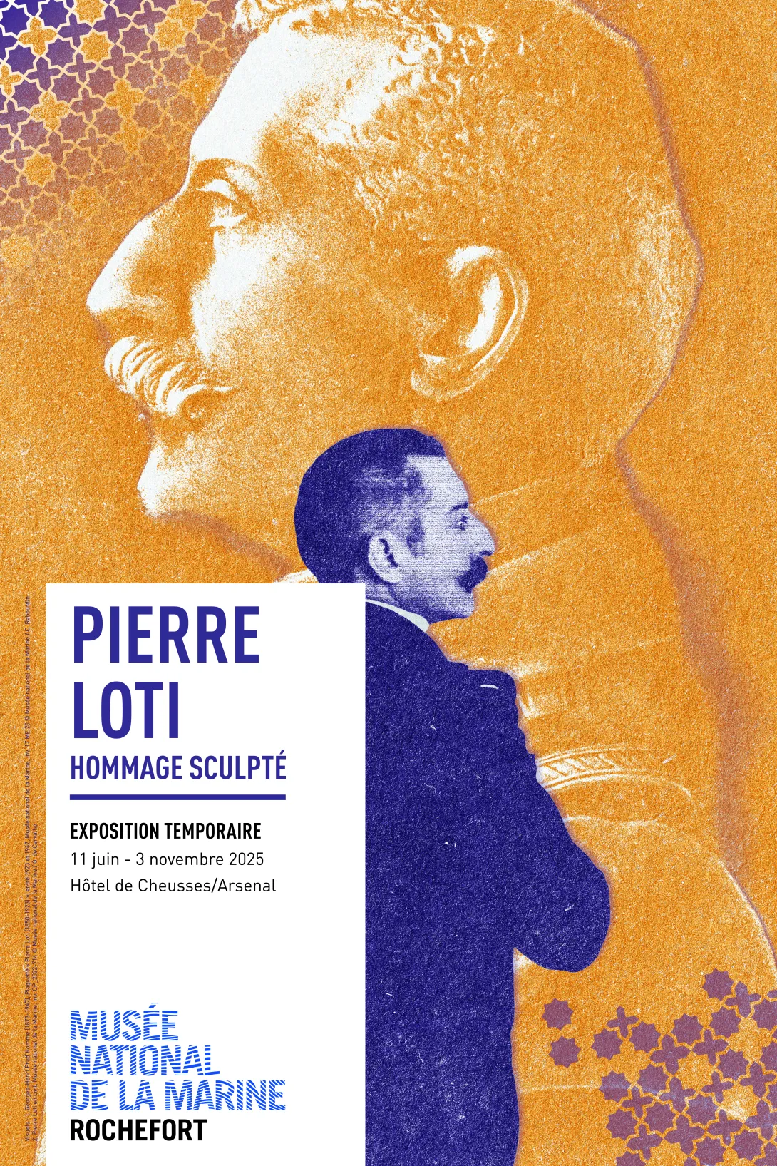 affiche expo musée de la marine Pierre Loti Hommage Sculpté